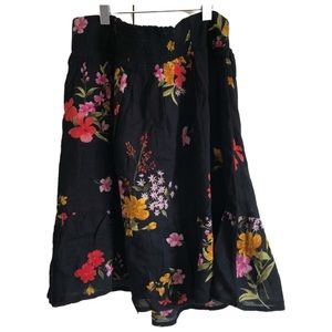 Old Navy Floral Print Smocked Waist Tiered Mini